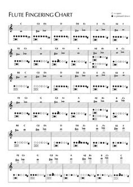 flute fingering chart - GLORIA D.
